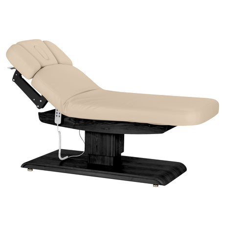 Sillon Relax Elektrische SPA-Liege – Beige, Untergestell Schwarz · Zurückgelehnte Position