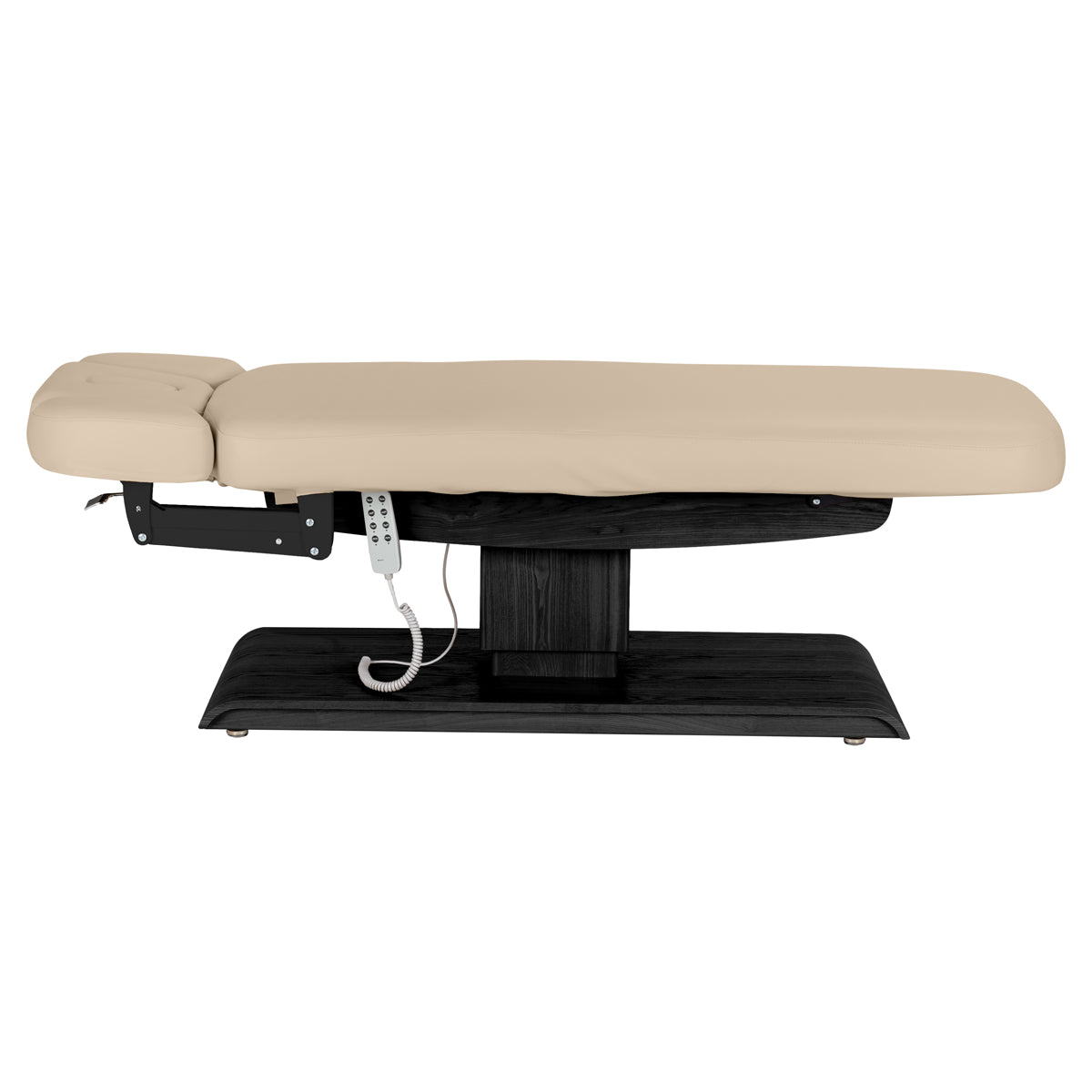 Sillon Relax Elektrische SPA-Liege – Beige, Untergestell Schwarz · Seitenansicht