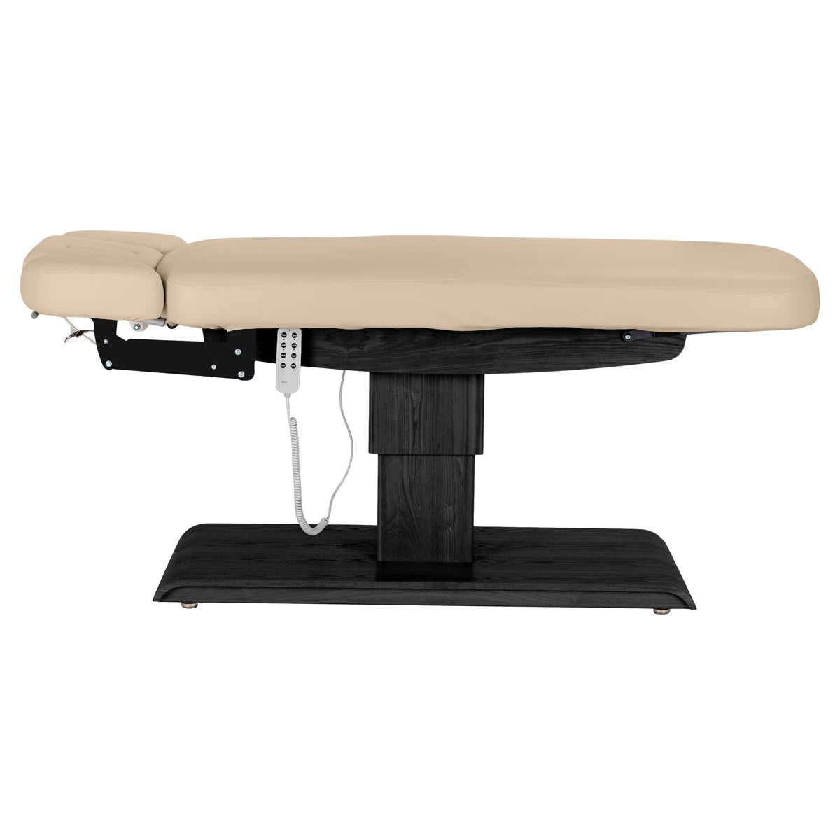 Sillon Relax Elektrische SPA-Liege – Beige, Untergestell Schwarz · Seitenansicht