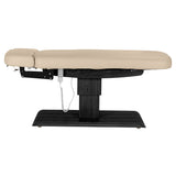Sillon Relax Elektrische SPA-Liege – Beige, Untergestell Schwarz · Seitenansicht