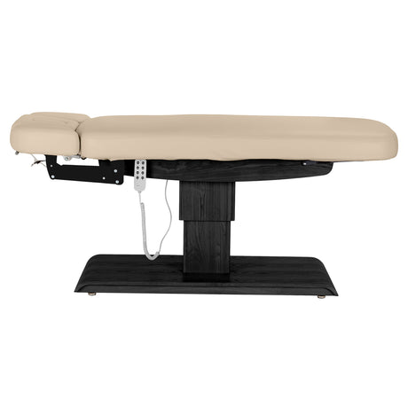 Sillon Relax Elektrische SPA-Liege – Beige, Untergestell Schwarz · Seitenansicht