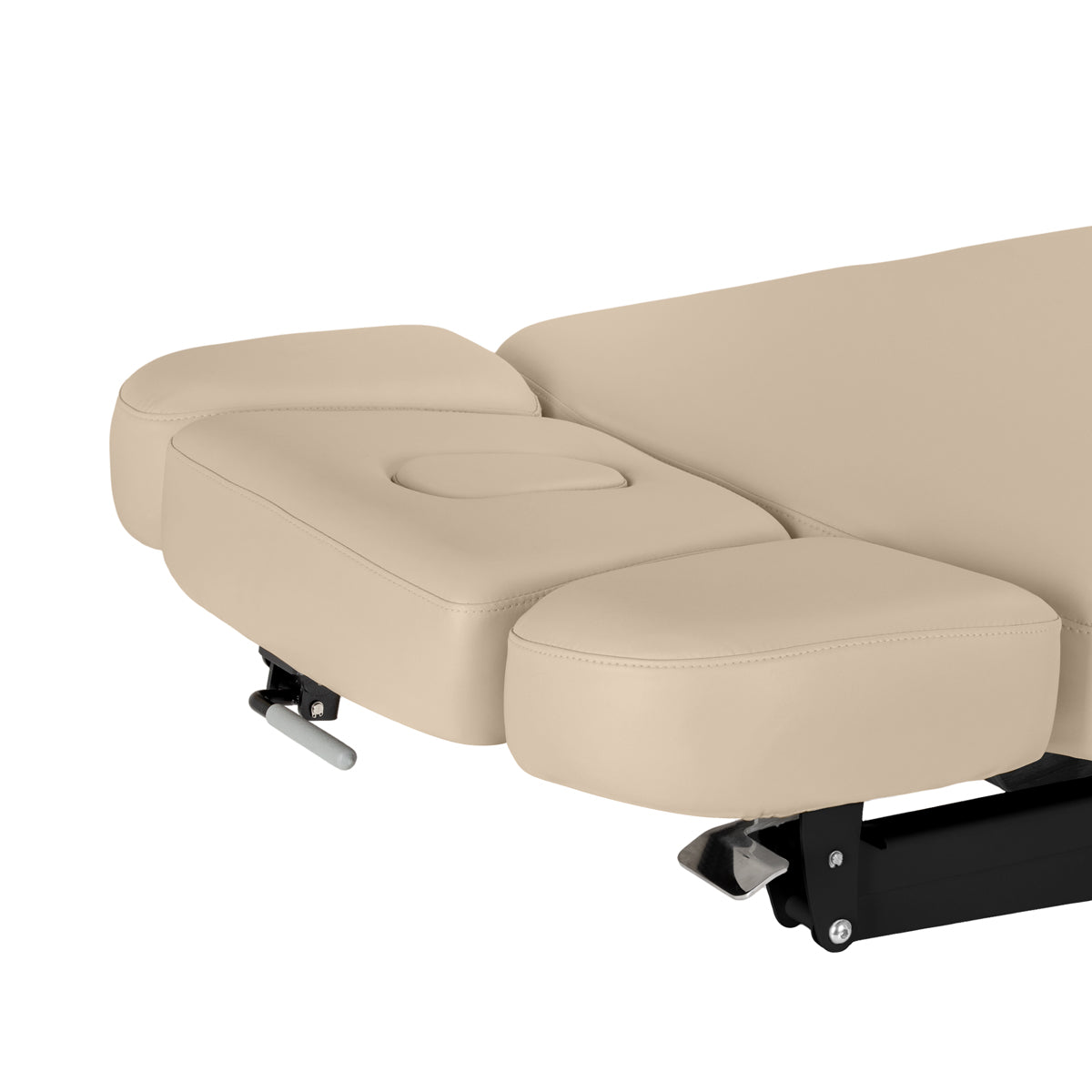 Sillon Relax Elektrische SPA-Liege – Beige, Untergestell Schwarz · Seitliche Kopfstützenteile