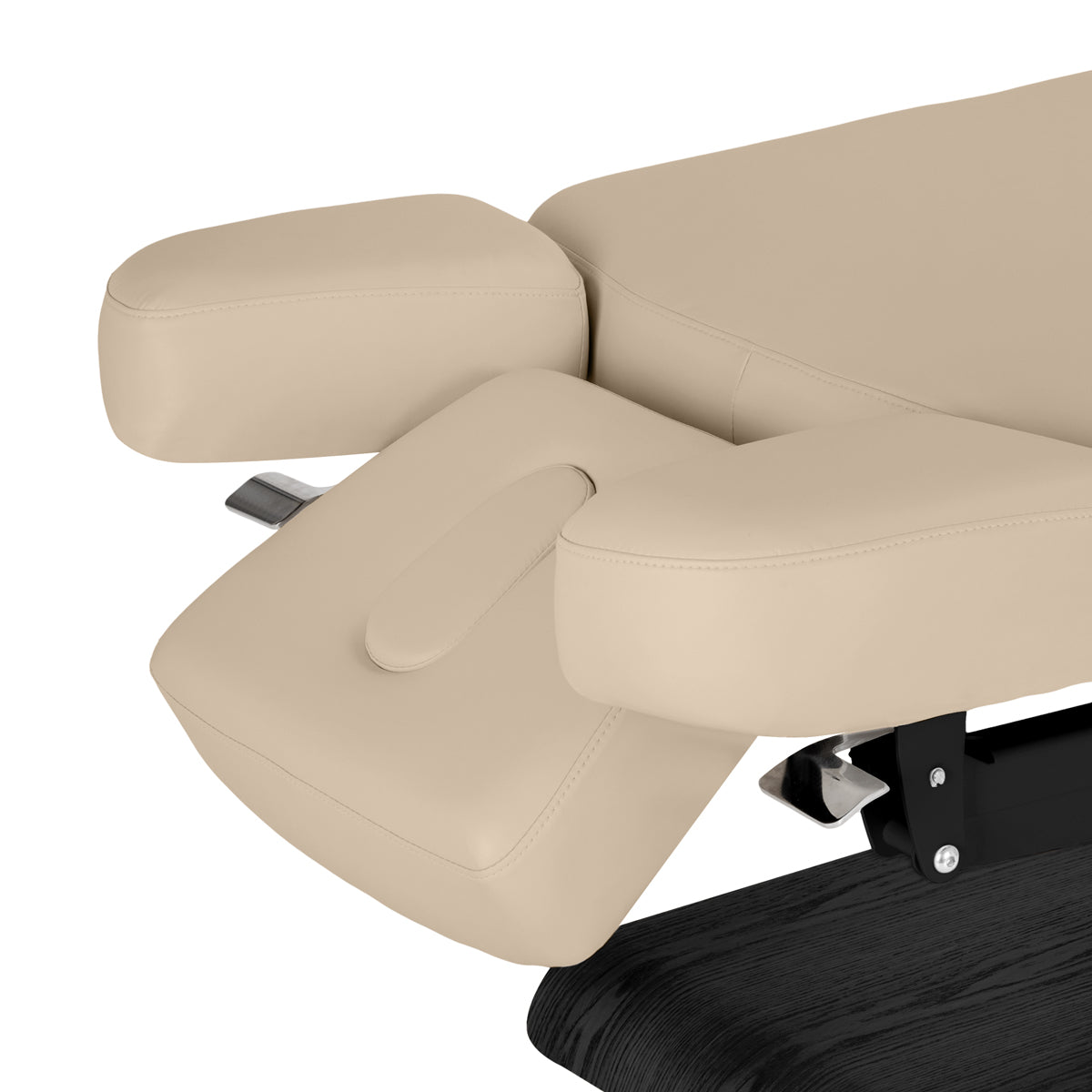 Sillon Relax Elektrische SPA-Liege – Beige, Untergestell Schwarz · Seitliche Kopfstützenteile
