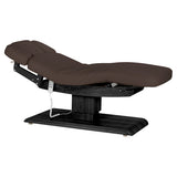 Sillon Relax Elektrische SPA-Liege – Dunkelbraun, Untergestell Schwarz · Gesamtansicht