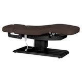 Sillon Relax Elektrische SPA-Liege – Dunkelbraun, Untergestell Schwarz · Gesamtansicht