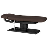 Sillon Relax Elektrische SPA-Liege – Dunkelbraun, Untergestell Schwarz · Gesamtansicht