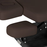 Sillon Relax Elektrische SPA-Liege – Dunkelbraun, Untergestell Schwarz · Armablage