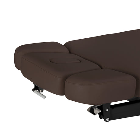 Sillon Relax Elektrische SPA-Liege – Dunkelbraun, Untergestell Schwarz · Seitliche Kopfstützenteile