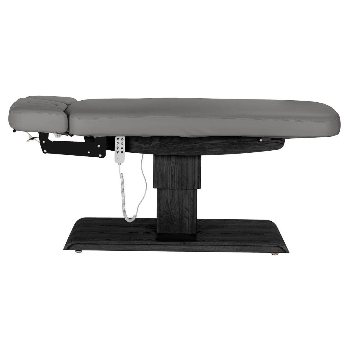 Sillon Relax Elektrische SPA-Liege – Grau, Untergestell Schwarz · Seitenansicht