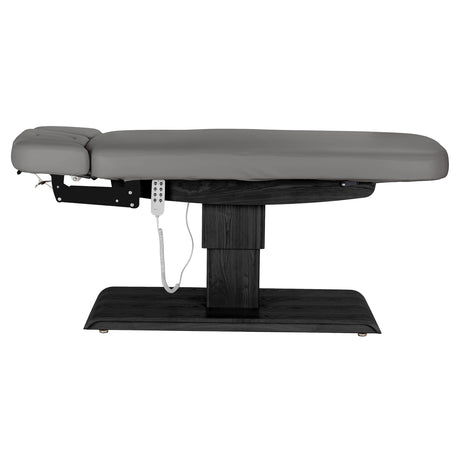 Sillon Relax Elektrische SPA-Liege – Grau, Untergestell Schwarz · Seitenansicht