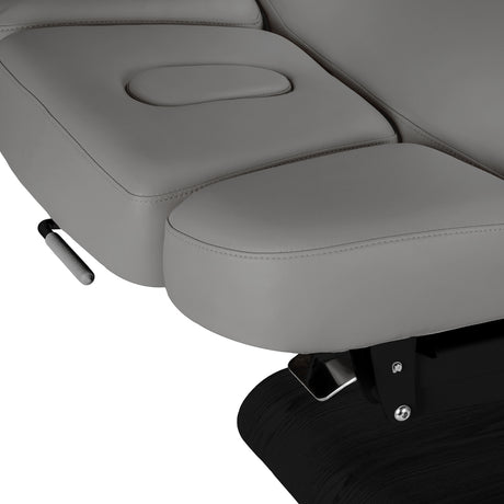 Sillon Relax Elektrische SPA-Liege – Grau, Untergestell Schwarz · Kopfstütze
