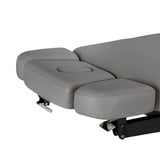 Sillon Relax Elektrische SPA-Liege – Grau, Untergestell Schwarz · Seitliche Kopfstützenteile