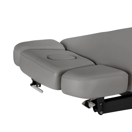 Sillon Relax Elektrische SPA-Liege – Grau, Untergestell Schwarz · Seitliche Kopfstützenteile