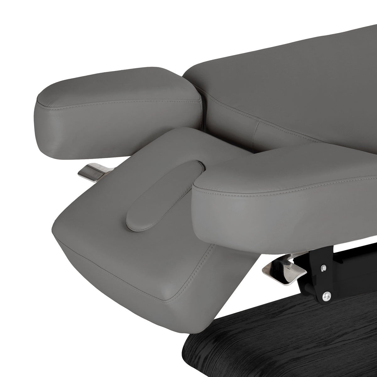 Sillon Relax Elektrische SPA-Liege – Grau, Untergestell Schwarz · Seitliche Kopfstützenteile