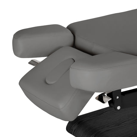 Sillon Relax Elektrische SPA-Liege – Grau, Untergestell Schwarz · Seitliche Kopfstützenteile