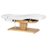 Sillon Relax · weiß / hellbraun · flache Position