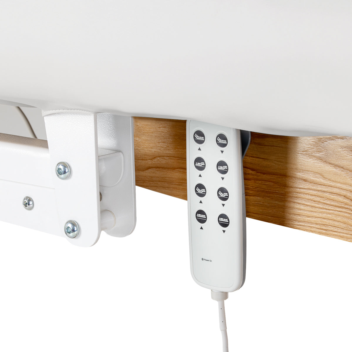 Sillon Relax · weiß / hellbraun · Handbedienung