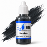 Li Pigments Micro Colors H2O Black Pearl Practice Pigment 12ml — bottle with a liquid pigment colour swipe