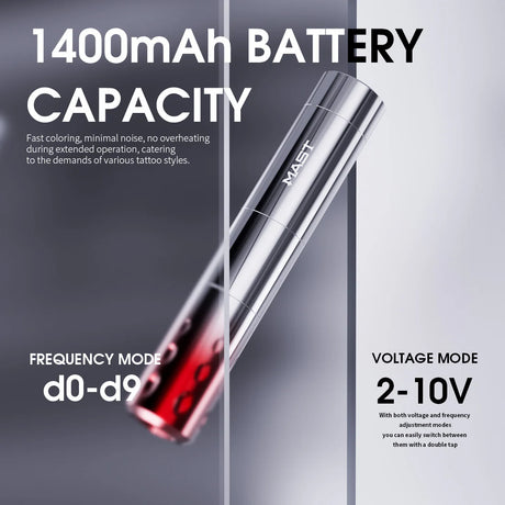 Mast kabelloser Tattoo-Pen für PMU mit 3,0 mm Hub