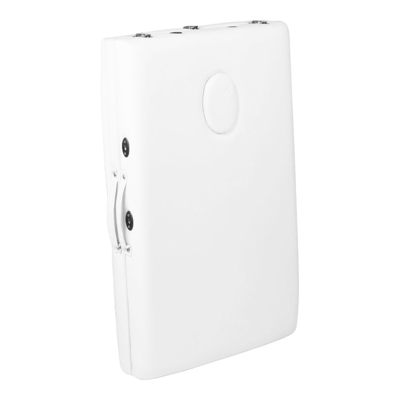 2-section aluminum folding massage table, comfort, white - BVShop