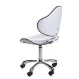 Taboret kosmetyczny z oparciem BD-9933 White - BVShop