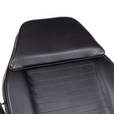 Black cosmetic hydraulic armchair BW-210 from Beauty System with adjustable backrest and sturdy metal base for salon use.