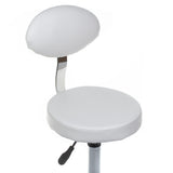 Taboret kosmetyczny z oparciem BH-7289 White - BVShop