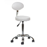 Cosmetic Stool with backrest BH-7289 White - BVShop