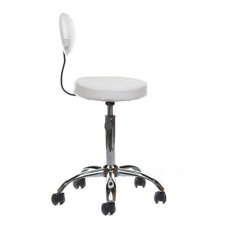 Cosmetic Stool with backrest BH-7289 White - BVShop