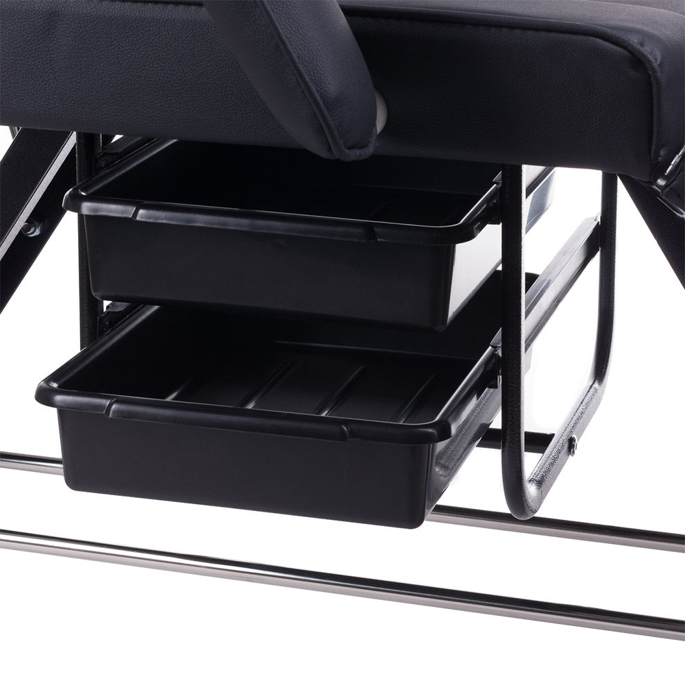 Fotel kosmetyczny z kuwetami BW-263 czarny - BVShop