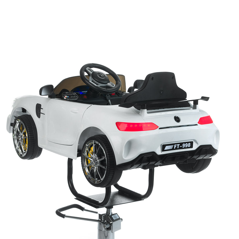 Dziecięcy fotel fryzjerski Mercedes biały - BVShop