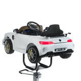 Dziecięcy fotel fryzjerski Mercedes biały - BVShop