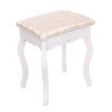 White MONICA vanity table with LED mirror + stool - BVShop