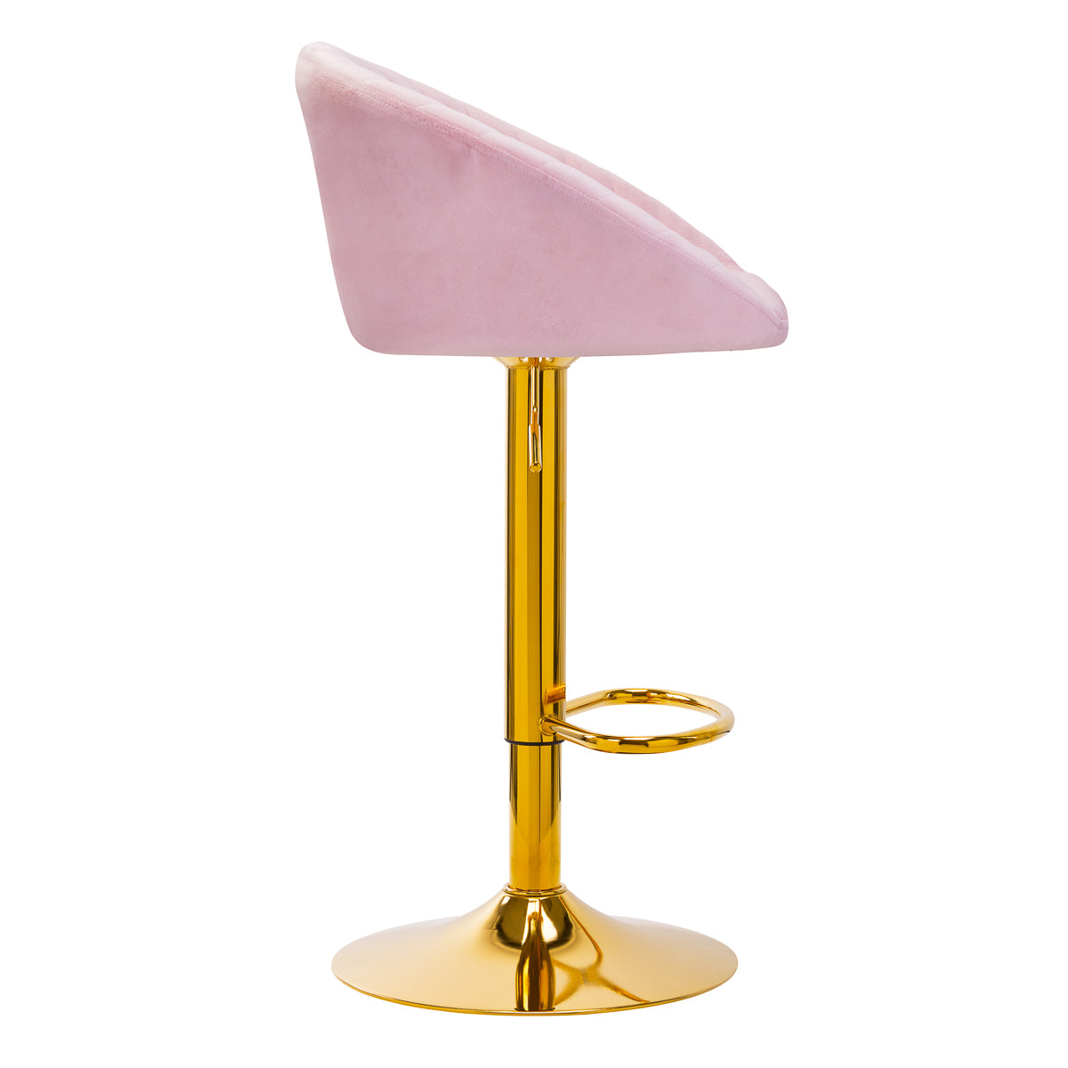 4Rico Bar Hocker QS-B16G pink velvet - BVShop