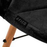 4Rico Cosmetic chair QS-186 black velvet - BVShop