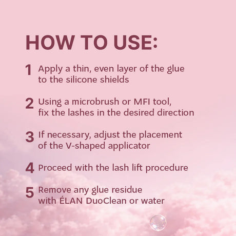 Flexible lash lamination glue for professional eyelash lifting