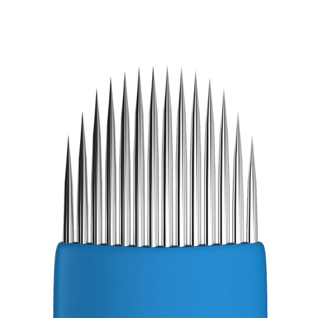 Brow Daddy Genie Nano Feather Microblades box of 25 for precise eyebrow microblading and detailing.
