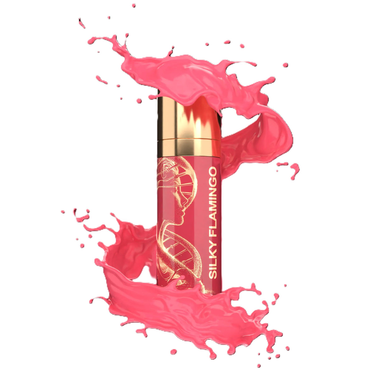 BROW DADDY × DNA Pigments Gold Kollektion Lippen Seidiger Flamingo