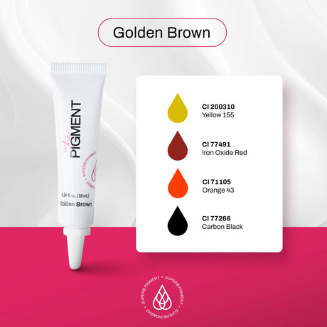 The Pigment Microblading Golden Brown Pigment 10ml - BVShop