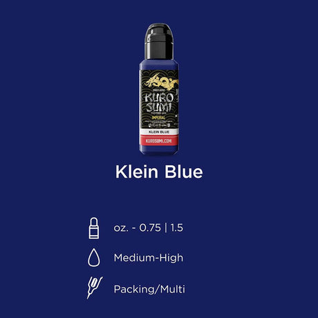 Kuro Sumi Imperial Tattoo Ink Klein Blau