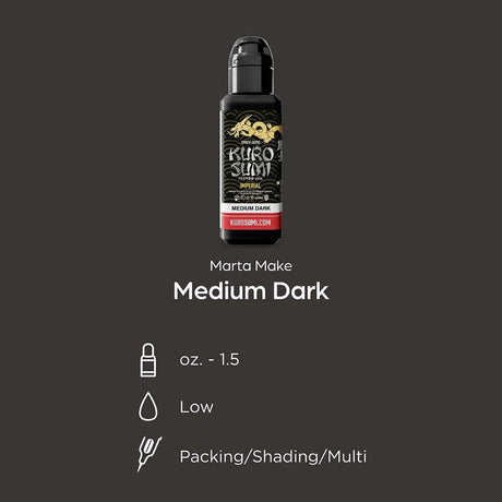 Kuro Sumi Imperial Tattoo Ink Mittel Dunkel 44ml