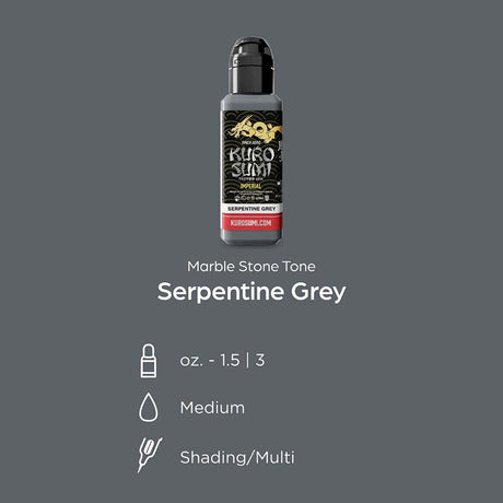 Kuro Sumi Imperial Tattoo Ink Serpentine Grau Auf Lager 44ml