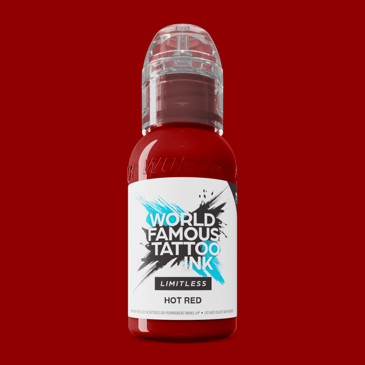 Weltberühmte Limitless Tattoofarbe Hot Red 30ml