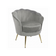 Grey velvet upholstered Lugano BX-LE69 chair by Beauty System with a modern design and cushioned seat.