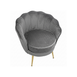 Grey velvet upholstered Lugano BX-LE69 chair by Beauty System with cushioned back and armrests, modern and stylish design.