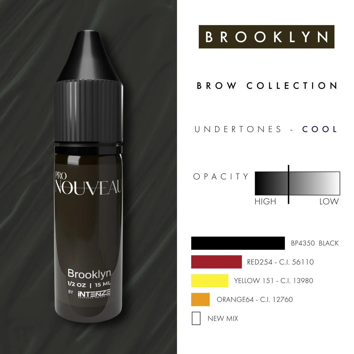 Pro Nouveau Augenbrauenpigmente von Intenze Brooklyn 15ml