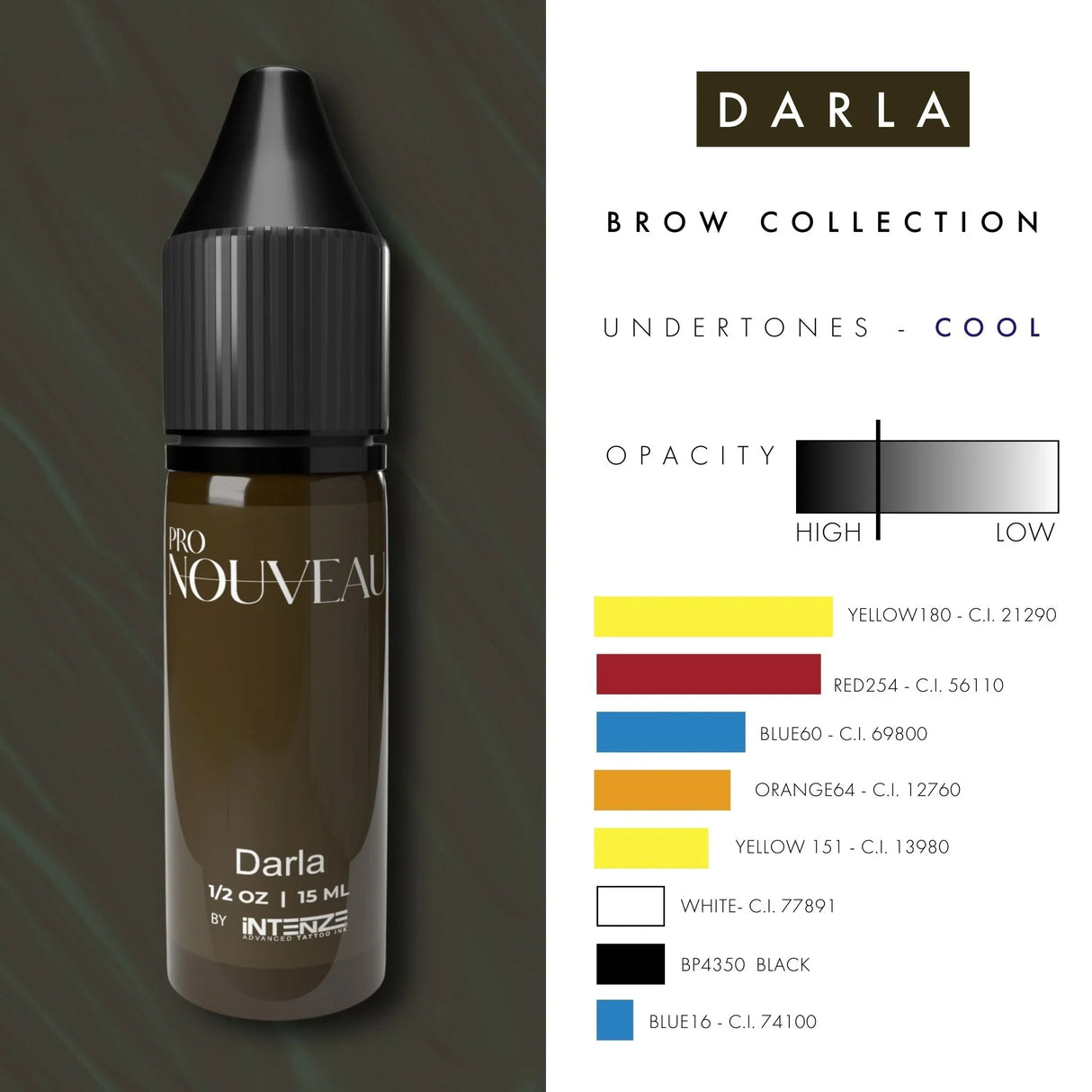 Pro Nouveau Augenbrauenpigmente von Intenze Darla 15ml