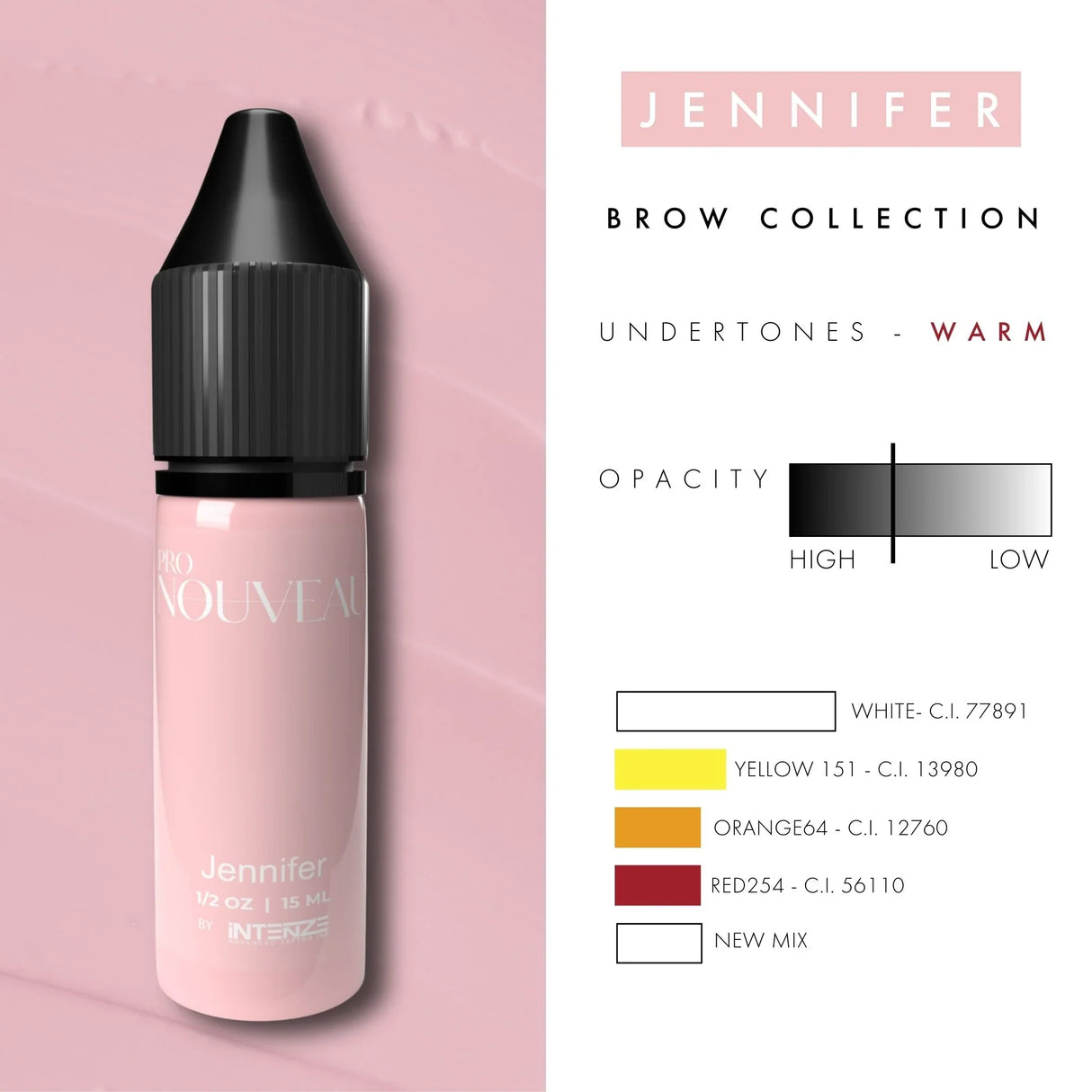 Pro Nouveau Rouge à Lèvres Pigmente von Intenze Jennifer 15ml