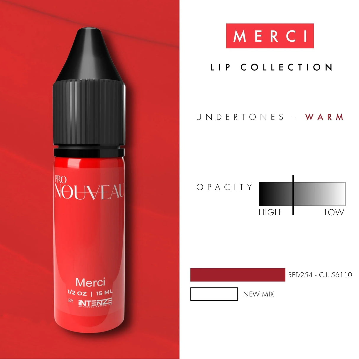 Pro Nouveau Lippenpigmente von Intenze Merci 15ml