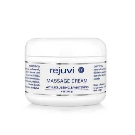 Rejuvi m Peelende Massagecreme 240g – Tiegel, Vorderetikett